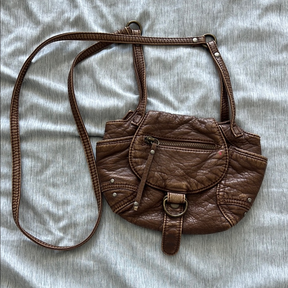 American Eagle brown leather crossbody bag